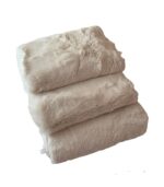 Prekrivači zečije krzno komplet (200x70,150x70,70x70) BELI