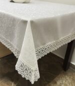 Stolnjak sa čipkom 160x220 BELI