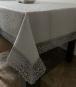 Stolnjak sa čipkom 160x220 SIVI